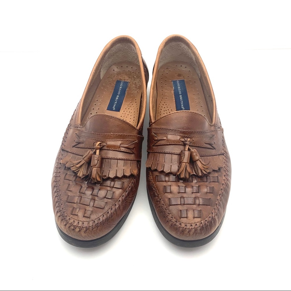 🔘Giorgio Brutini Men's Penny Loafers Brown Shoes